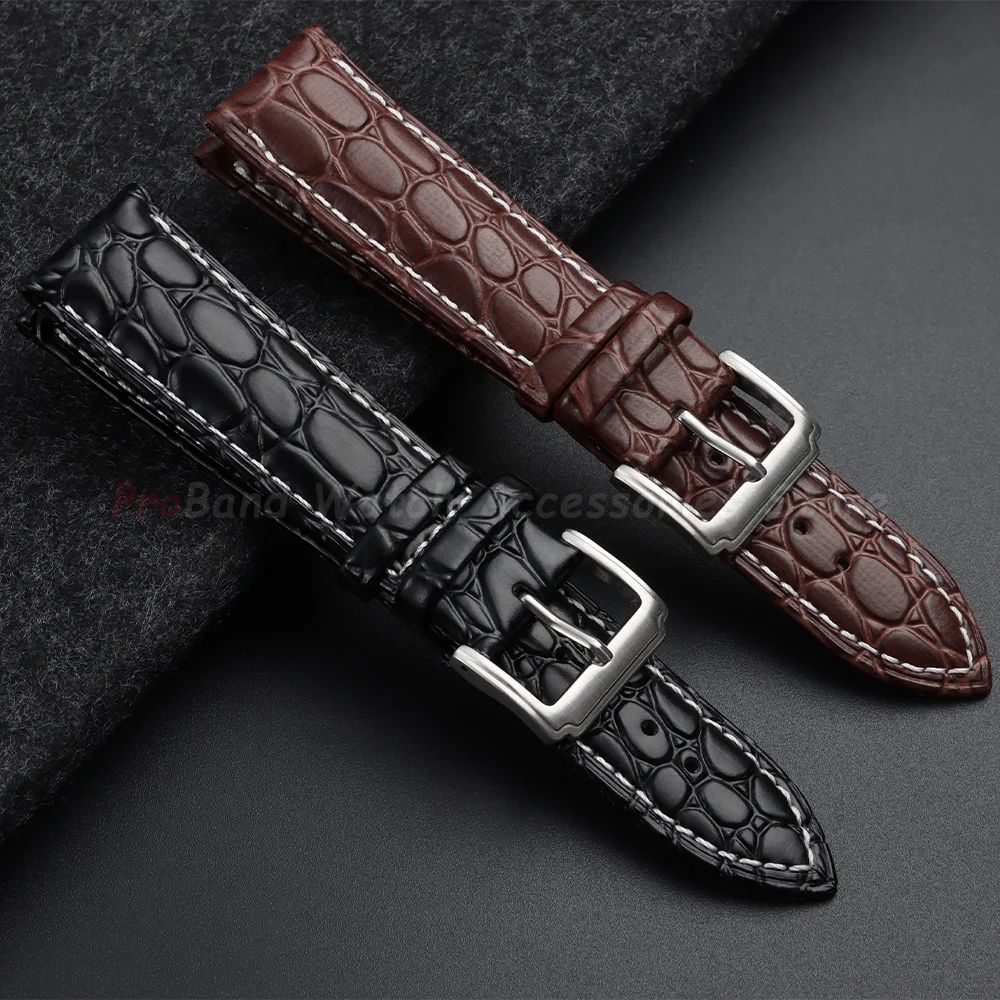 12/14/16/17/18/19/20/21/22/24mm Litchi Pattern Leather Watch Band Universal Watch Strap for Men Women High-quality Wristband