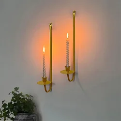 Metal Wall Mount Candle Holder Add to the Festive Atmosphere Ornaments for Party Atmosphere Prop
