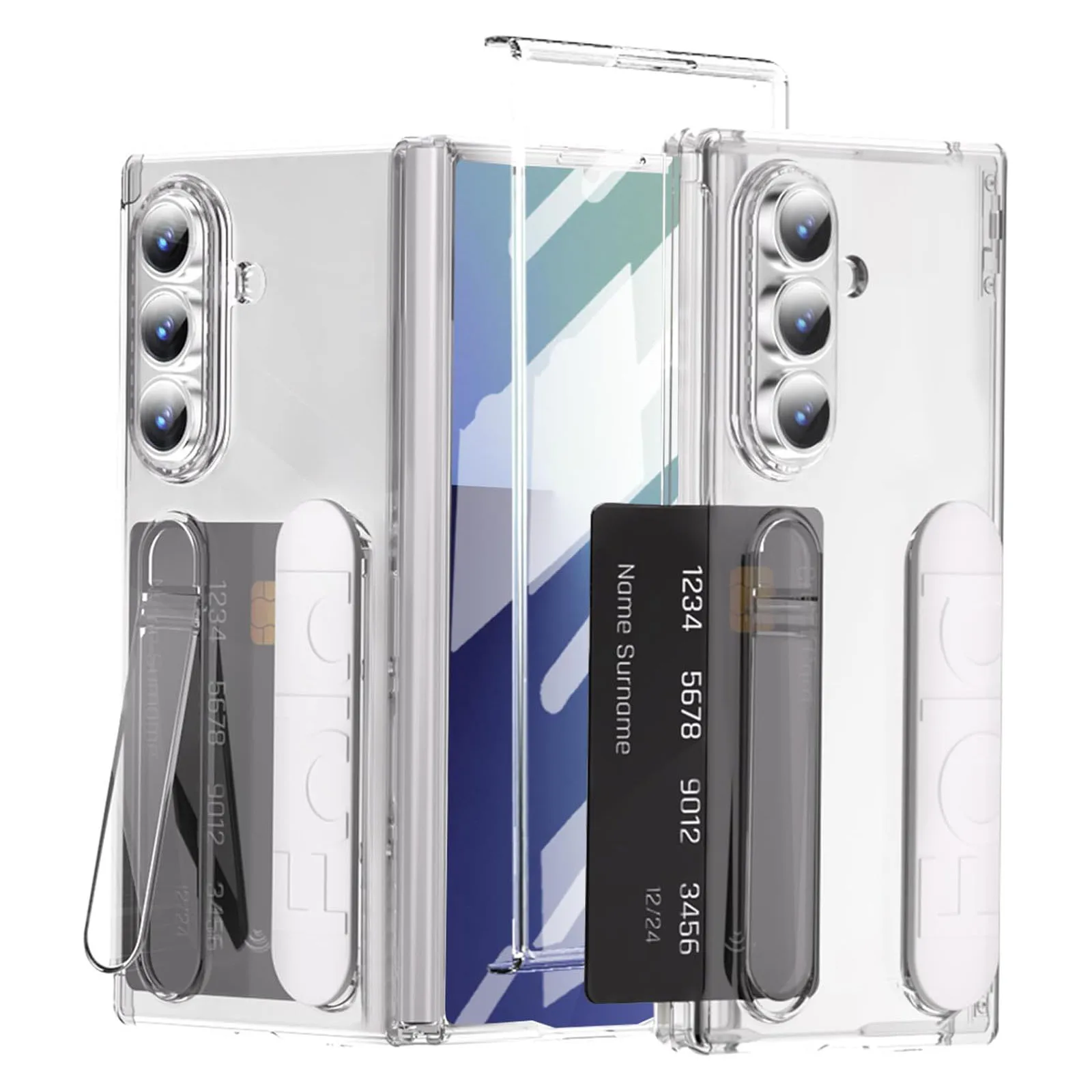 

Full-Body Case for Samsung Galaxy Z Fold 7 – Wrist & Finger Strap, Kickstand, Card Slot, Front Screen Protector