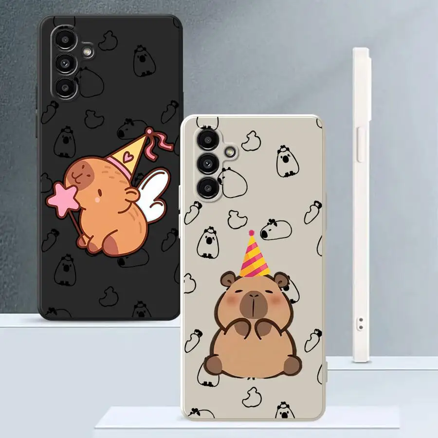 Caypabara Cartoon Cute Phone Case for Samsung Galaxy A13 A14 A16 A22 A52 A51 A11 A12 A35 A36 A26 A34 A24 A15 Soft Cover 