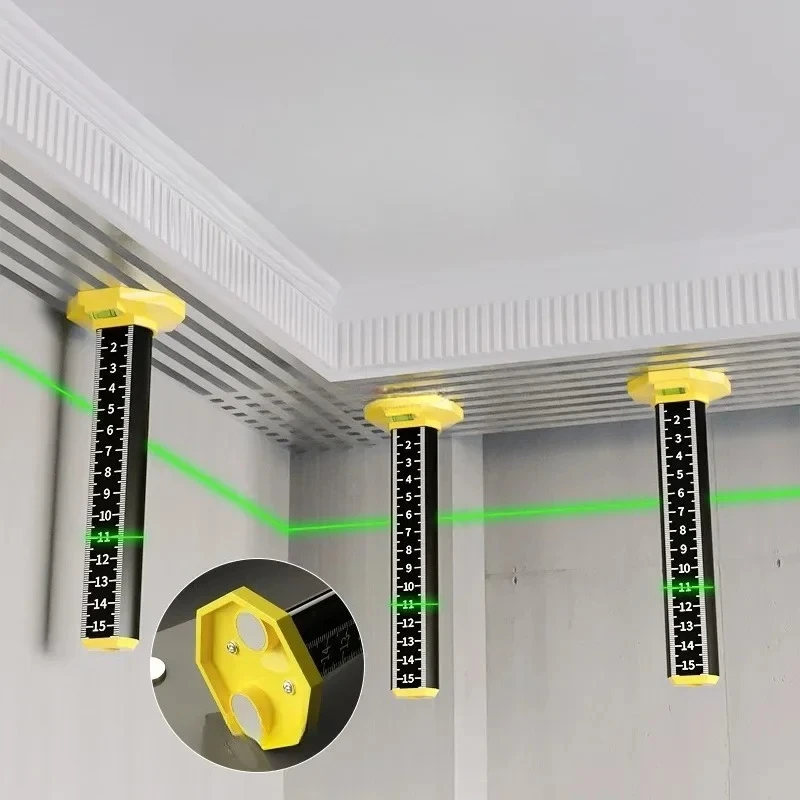 Light Steel Keel Leveling Tool Ceiling Wall Floor Tile Leveling Ruler Adjustable Height Leveling Stick Fixing Gradienter