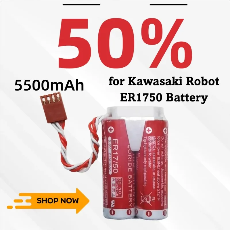 

3.6v for Kawasaki Robot ER1750 Battery MD500N 50750-1018ER17/50 Battery