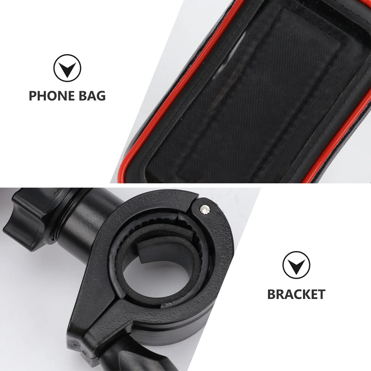 

Durable Waterproof Bike Phone Bag Phone Pouch Front Mount Bag with Stand Easy Install for Cycling Bike Front Pouch