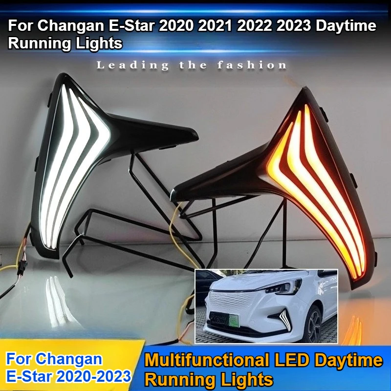 

For Changan E-Star 2020 2021 2022 2023 LED Daytime Running Lights And Front Fog Lights Modification Decorative Lights