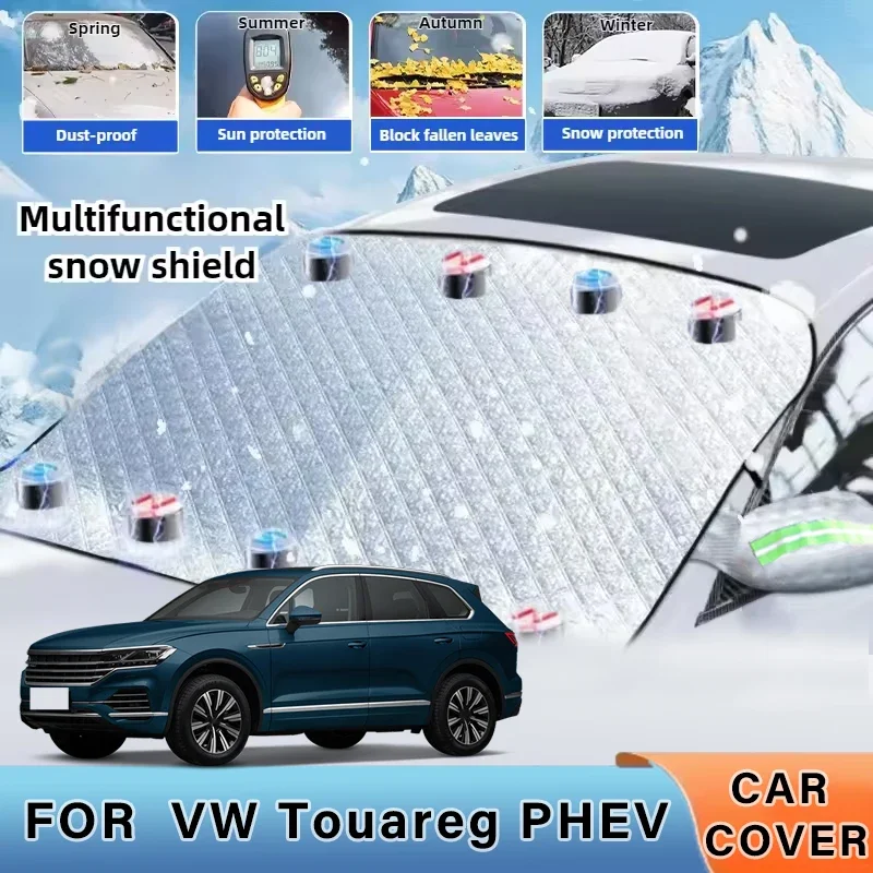 

Thickened Car Now Sunshade Windshield Cover With 5/9 Magnets UV Protection Anti Snow Sunlight For Volkswagen Touareg PHEV