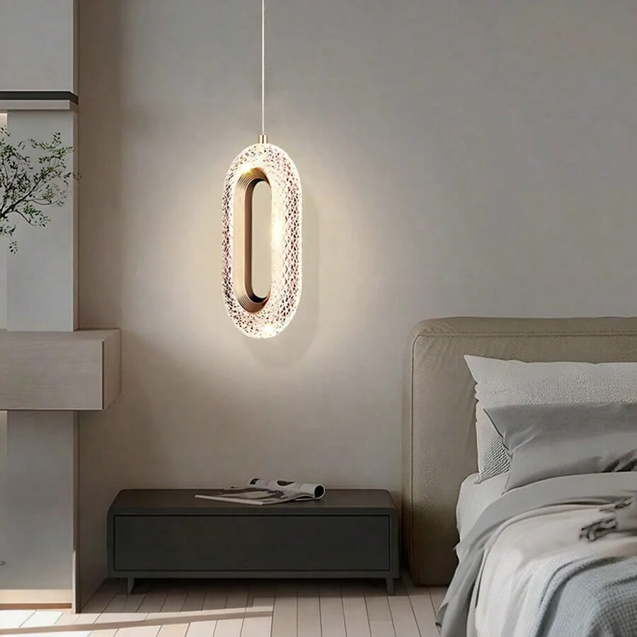 

light luxury bedside chandelier long line living room background designer study chandelier bedroom bedside small chandelier