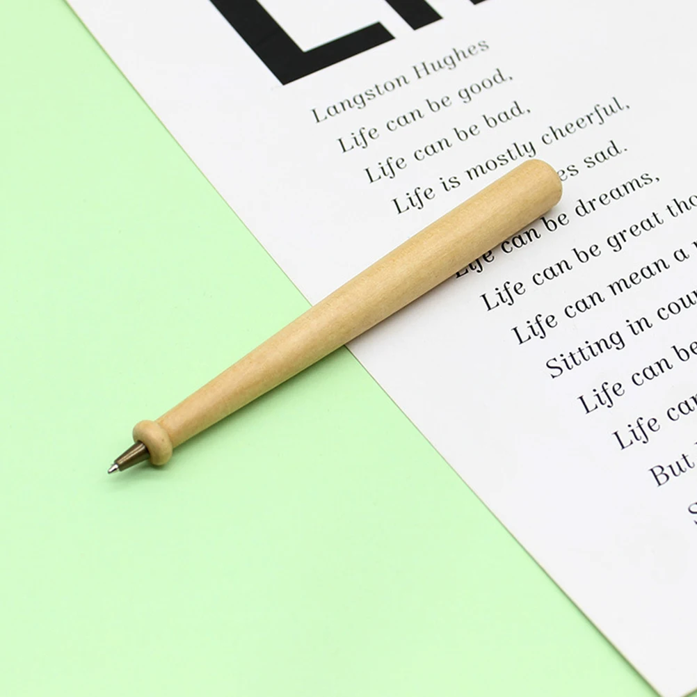 

2pcs Wood Ballpoint Pens Comfortable Grip Portable Writing Teacher Gift Unique Design Environmental Friendly Wooden Structure
