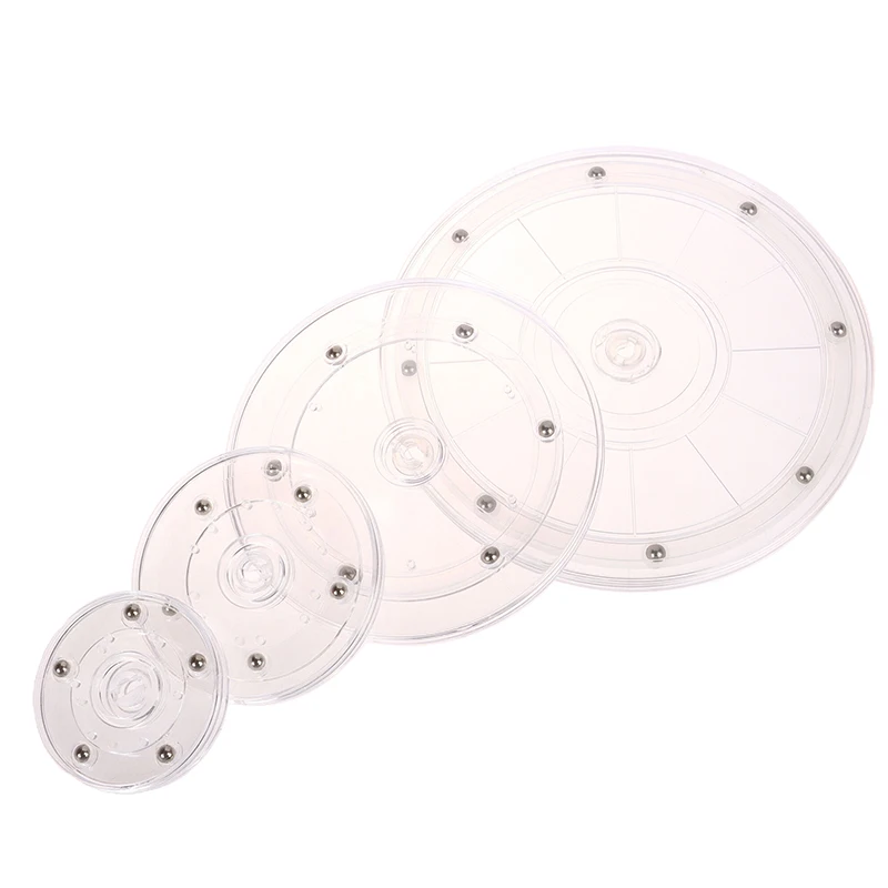 Turntable Transparent Acrylic 360 Rotating Display Stand Round Base Lazy Jewelry Decor Swivel Plates Furniture Hardware