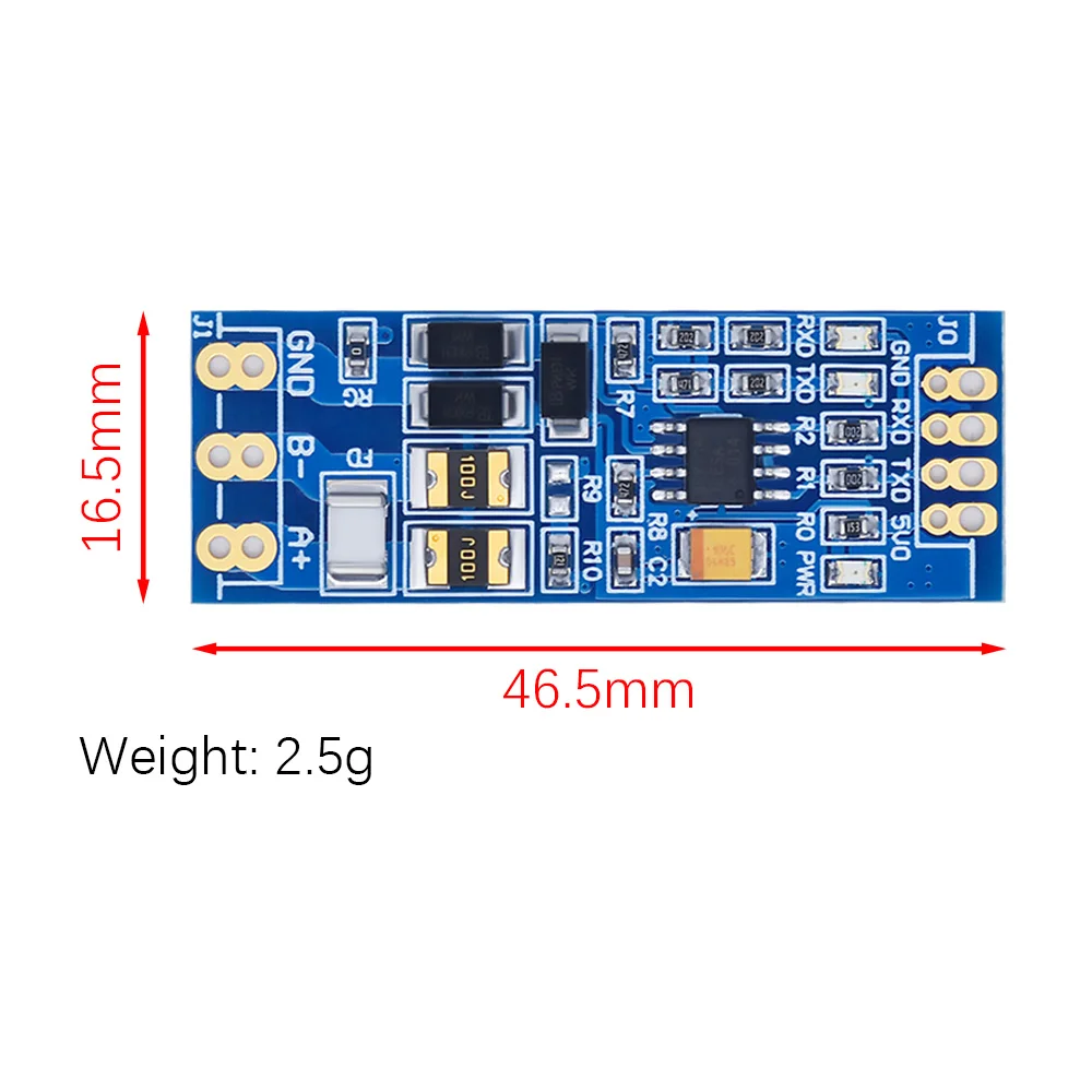WAVGAT MAX13487 5V-TTL moduł RS485 485 do poziomu TTL wzajemna konwersja sprzętu automatyczna kontrola przepływu — zdjęcie 3