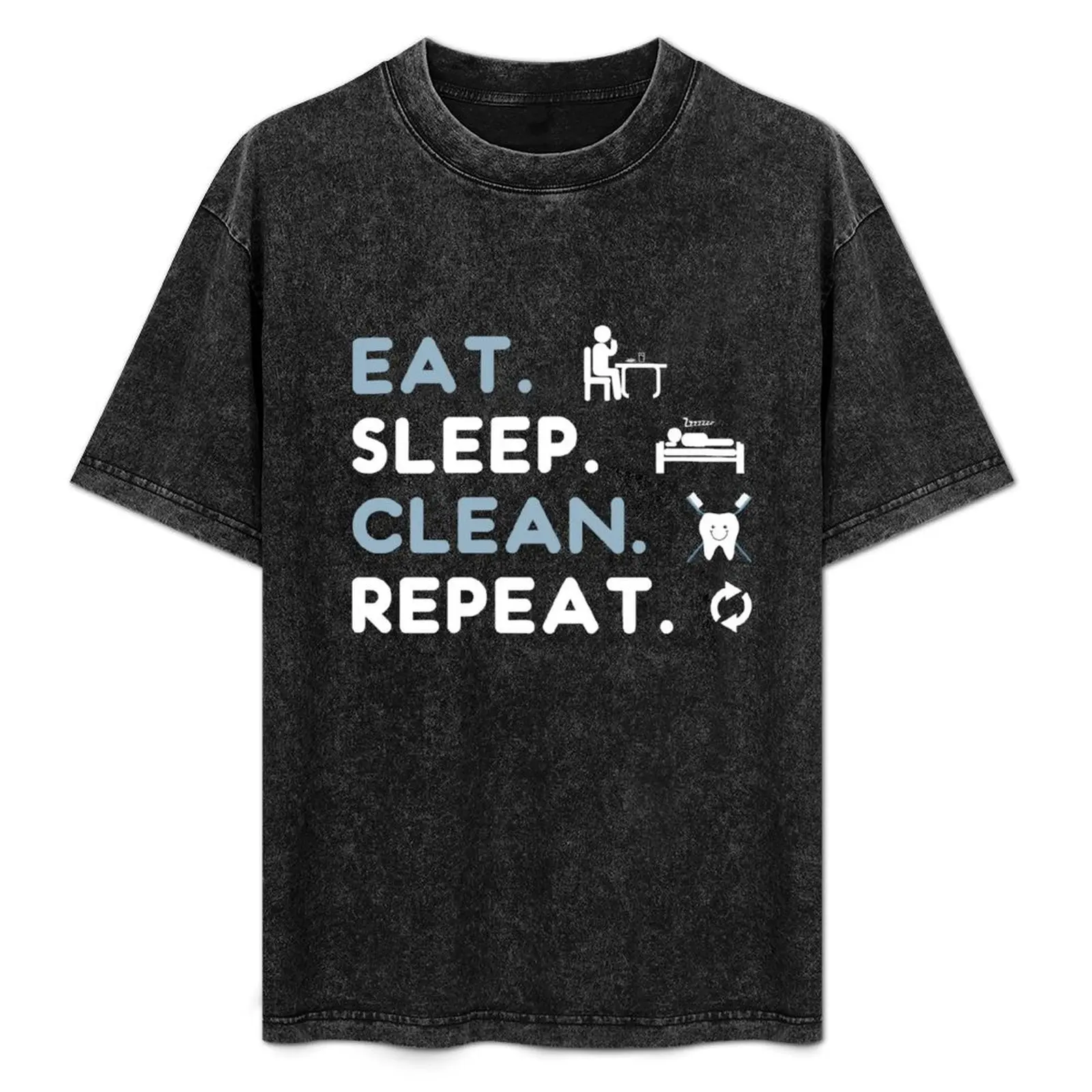 EAT. SLEEP. CLEAN. REPEAT. T-Shirt Sport Basic Moisture Wicking Tee