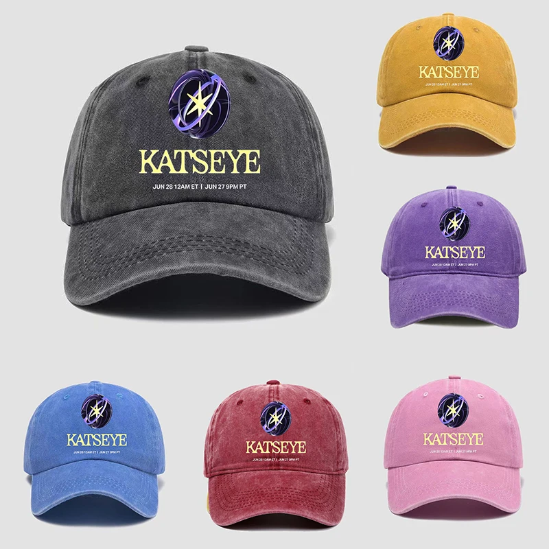 Katseye رجل امرأة قبعة بيسبول عادية غسلها الهيب هوب قبعة الإناث الذكور قبعة الشمس موضة Y2K القبعات الرياضية Kpop روك قبعات البيسبول
