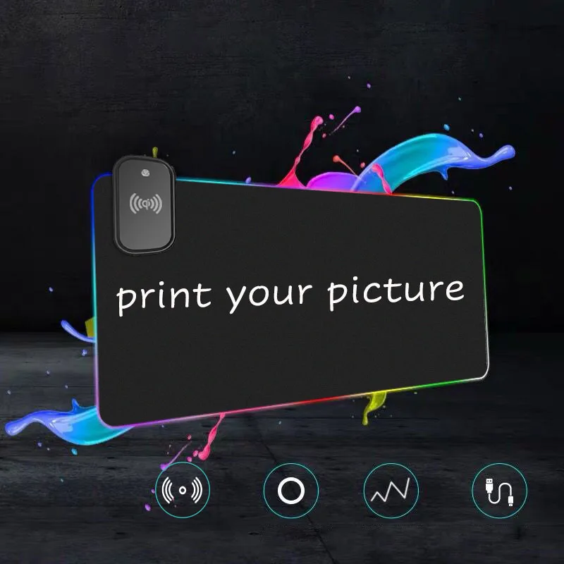 게이머용 DIY 마우스 패드 사용자 정의 무선 충전 마우스 패드, 다양한 크기의 데스크 매트, 데스크탑 애니메이션 카펫, 드롭쇼핑
