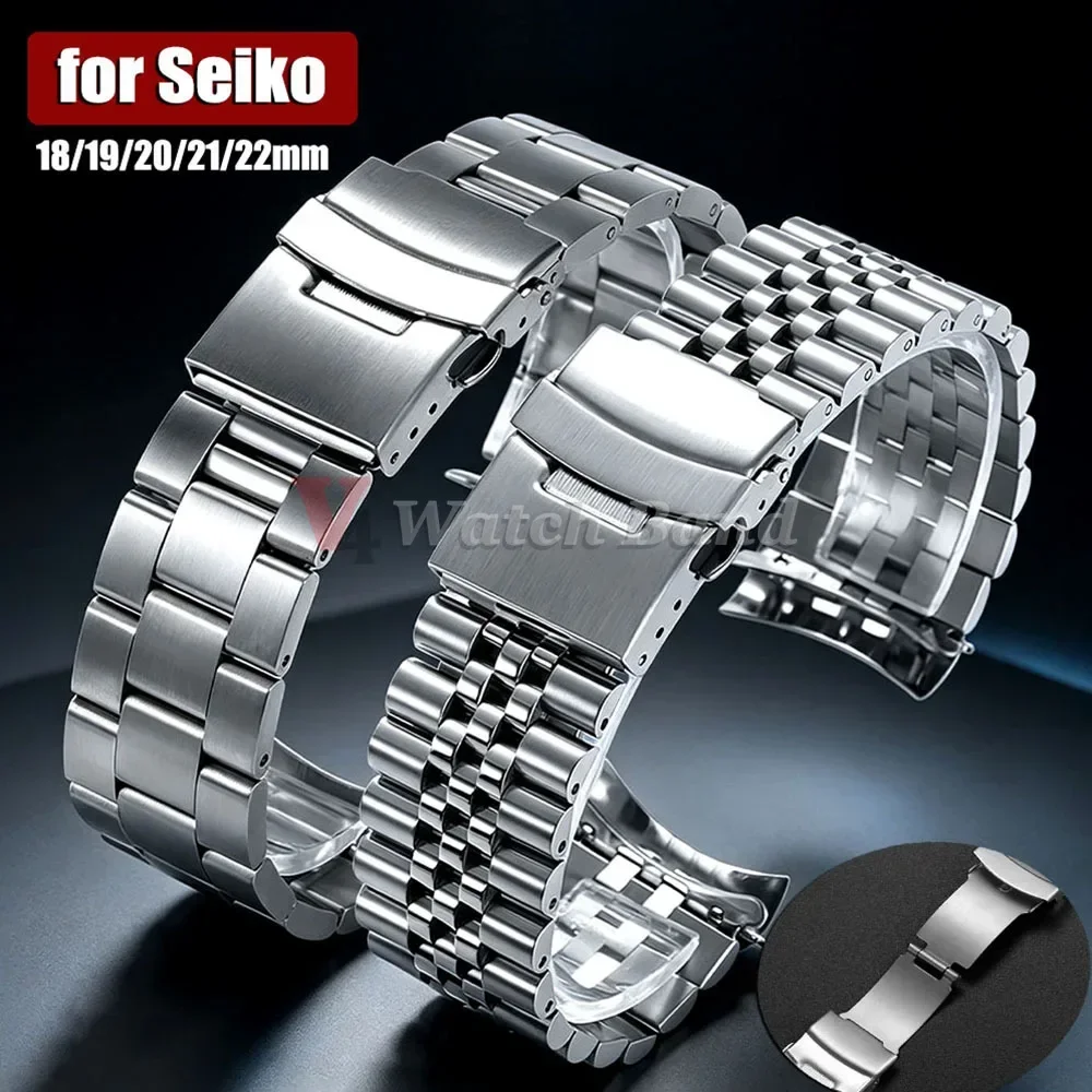 Luxuriöses Massives Edelstahl-Uhrenarmband für Seiko, Jubilee und Oyster-Armbänder 18mm 19mm 20mm 21mm 22mm Herren-Uhrenzubehör – Detail 3