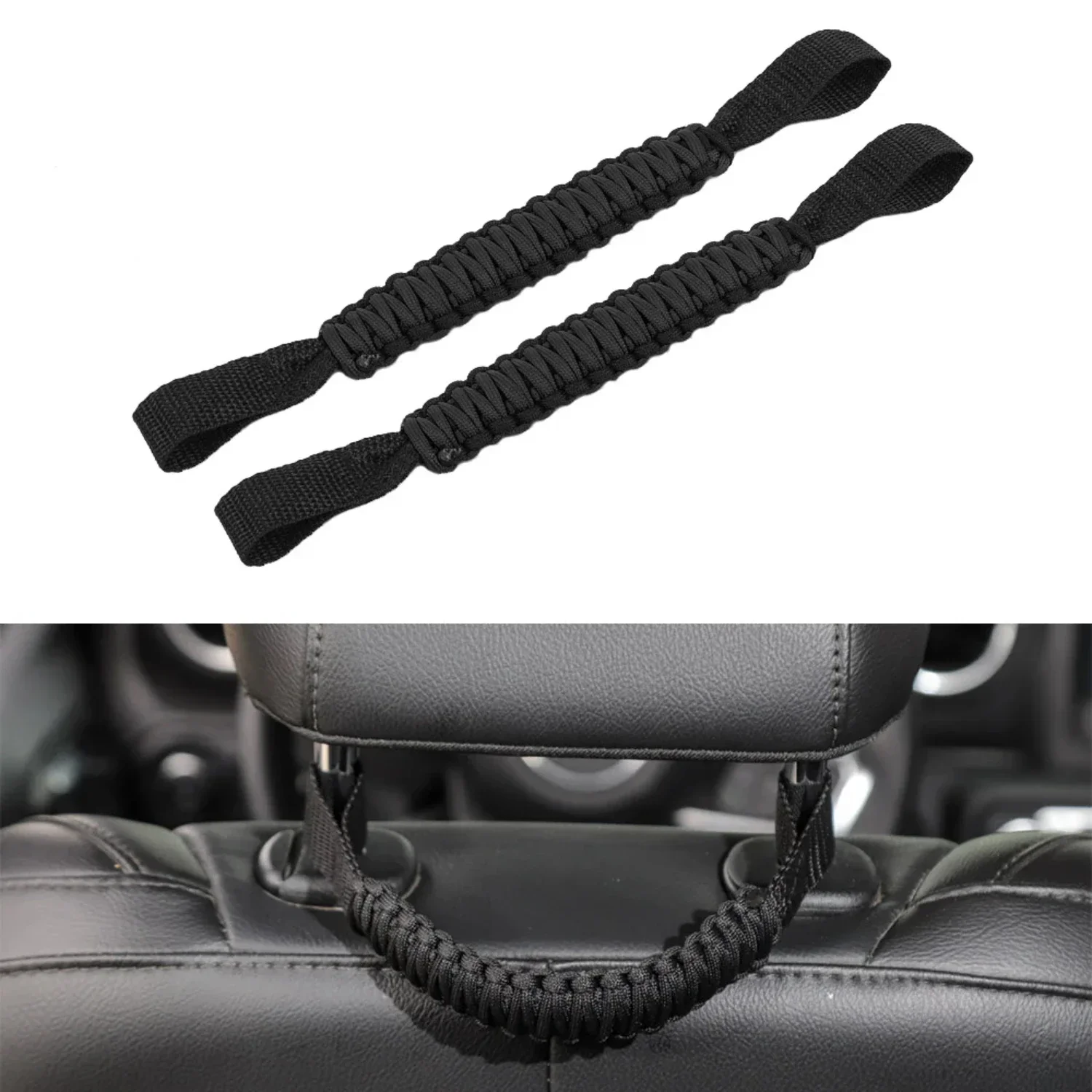 Headrest Grab Heavy Duty Hand Made Seat Mount Grab Handle   Tj Jk Jl Land Cruiser Fj Suzuk ATV/UTV Car Accessories