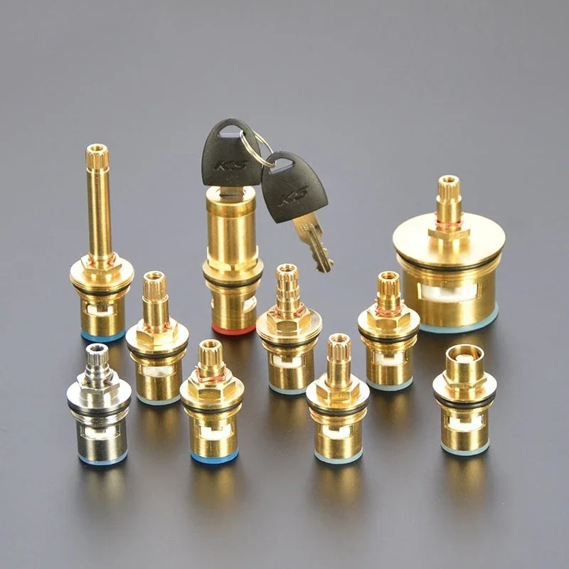 1PCS Faucet Copper Valve Core Cold and Hot Water Quick-opening Triangle Valve Switch Ceramic Valve Core Copper Head Repair Parts