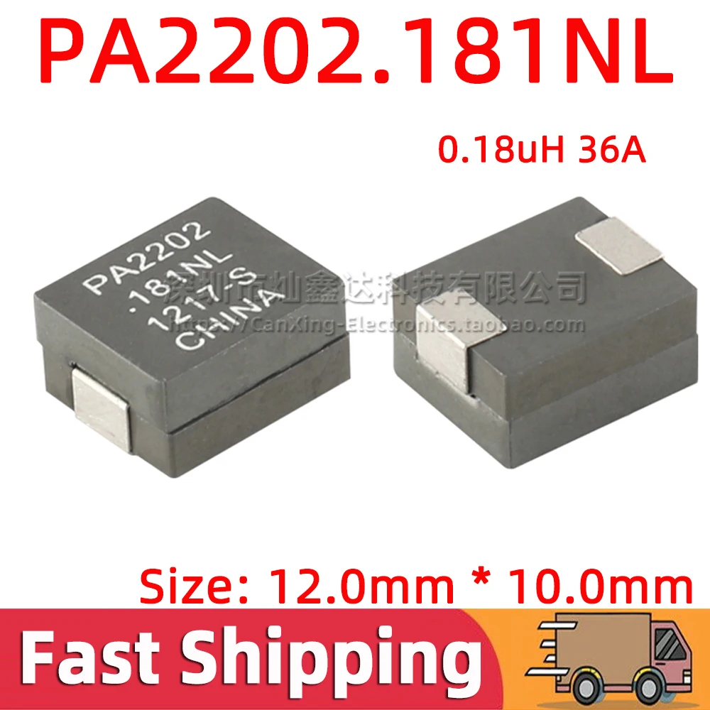 

5pcs PA2202.181NL SMD SMT Moulded Power Inductor Inductance 0.18uH 36A High Current Filter 12*10mm