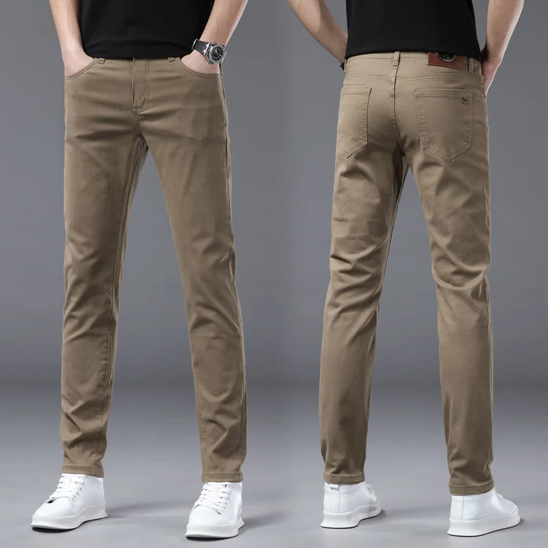 الربيع الصيف عارضة الجينز منتصف الخصر السراويل الطويلة الشباب أزياء مقاومة ارتداء المياه غسلها التفاصيل سستة يطير صغيرة مستقيمة #3