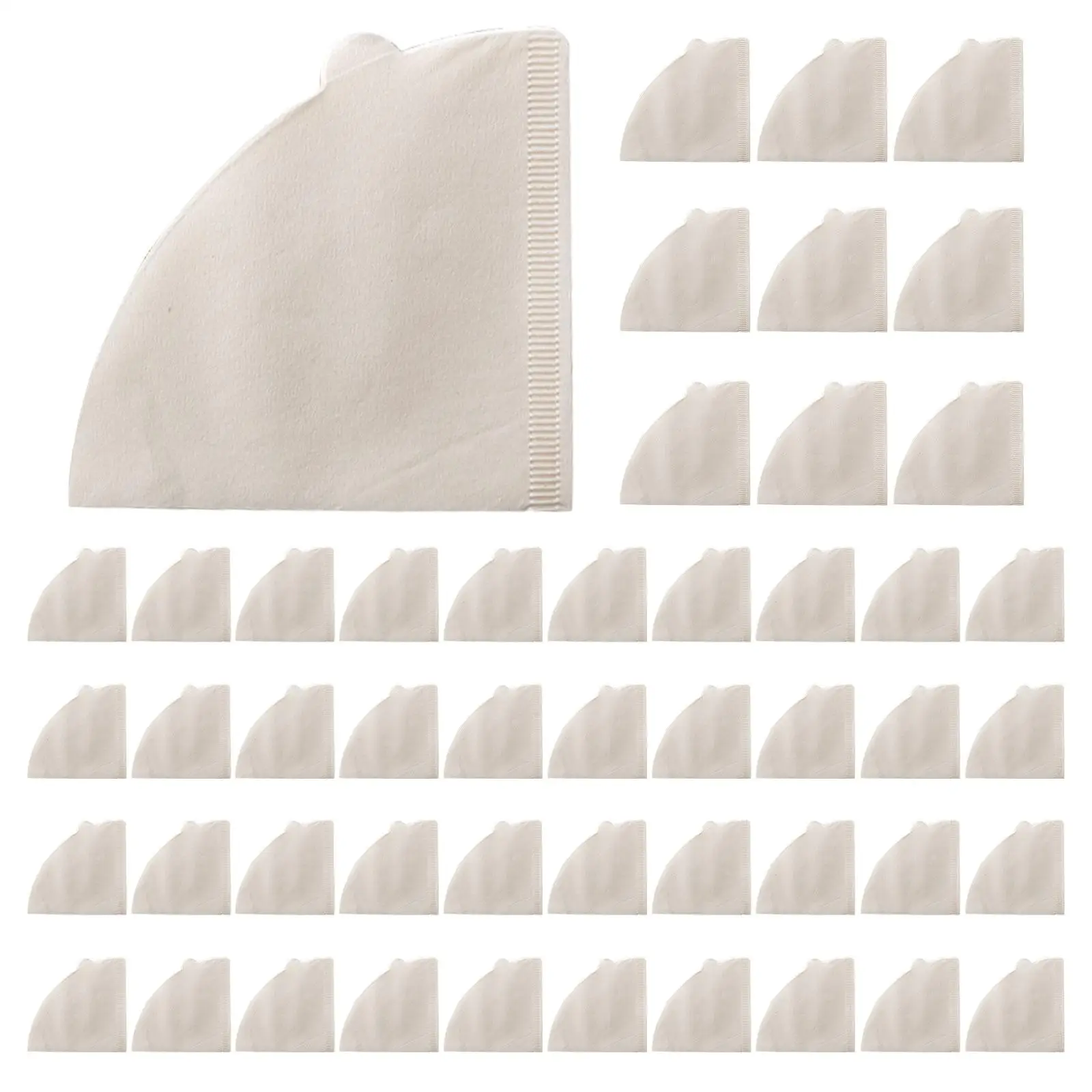 50Pcs Coffee Filter Papers, Cone Filters, V Shape Replacement Filters for Filter Cup
