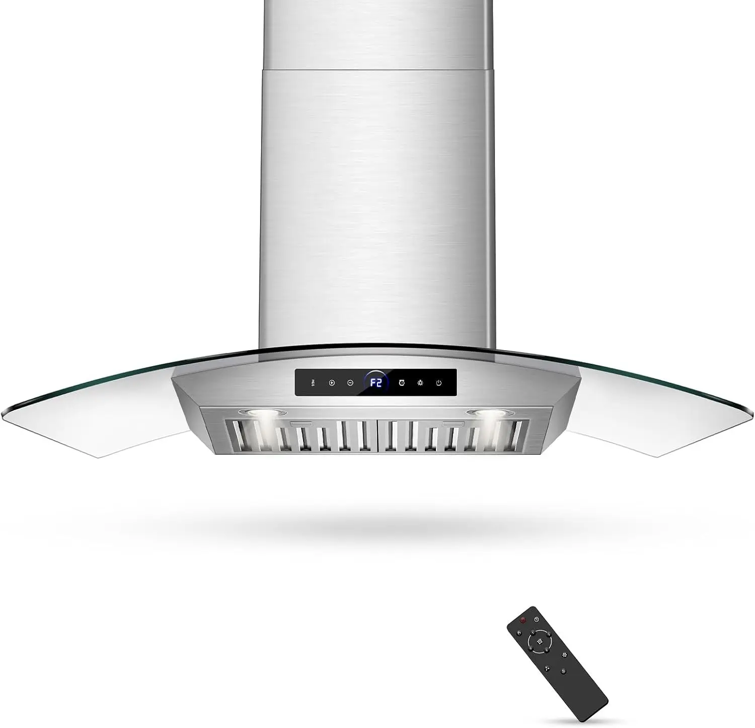 

30-дюймовая настенная вытяжка Ran 1200CFM 4-скоростная настенная вытяжка Ran с сенсорным управлением, сенсорным датчиком, кухонная плита из нержавеющей стали V