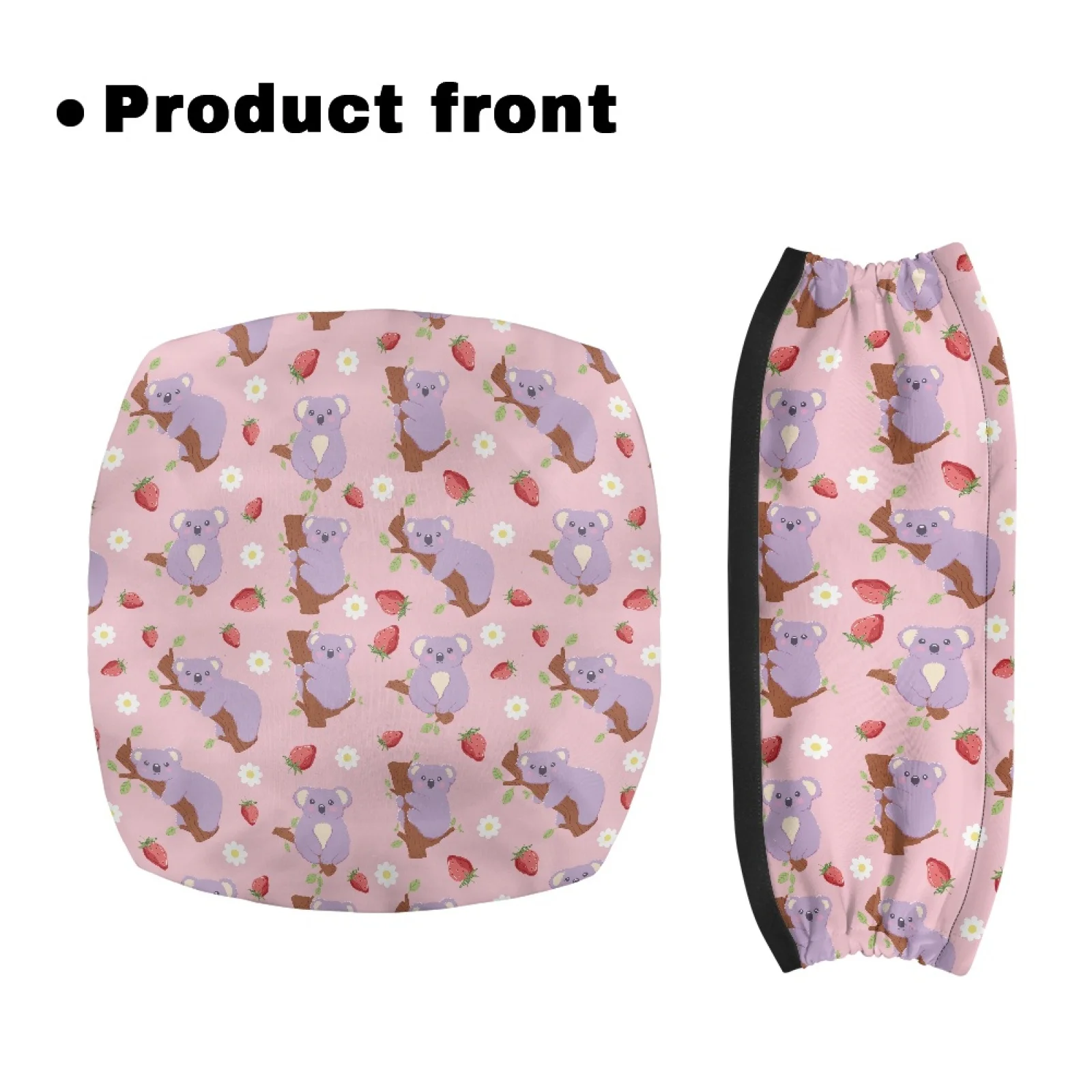 Coloranimal Strawberry Koala 2PCS Walker Seat Covers Removable Rollator Walker Cover for Women Friends