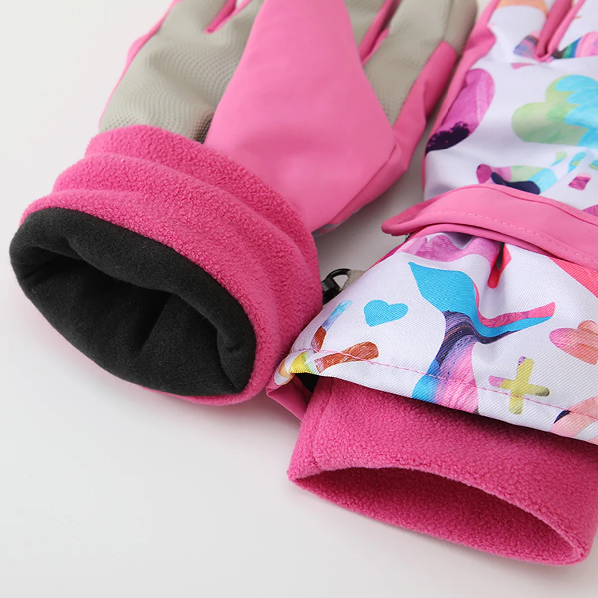 HONEYKING Kids Winter Ski Gloves Waterproof Warm Padded Mitten For Girls Boys Outdoor Skiing Cycling Windproof Snowboard Gloves