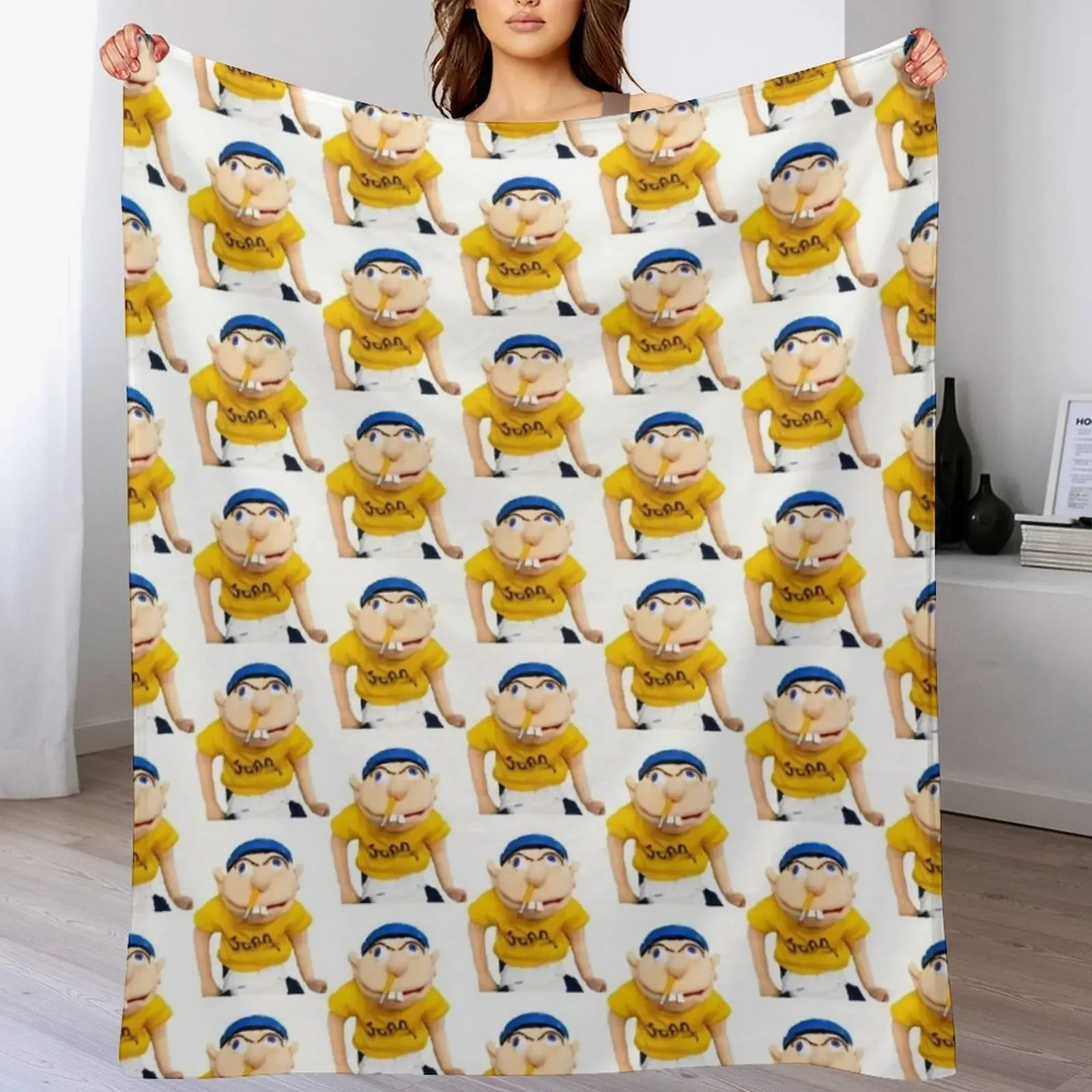 

BEST SELLER - SML Jeffy Merchandise Throw Blanket Soft Big Cute heavy to sleep Thin Blankets