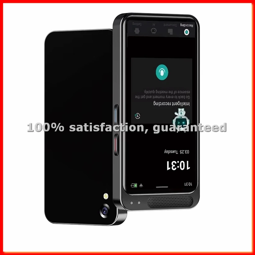 Dispositivo Traductor Inteligente Portátil con IA, 16+64G, APP Online y Offline, 134 Idiomas para Reuniones de Negocios, Grabadora de Voz y Fotos - A86Z