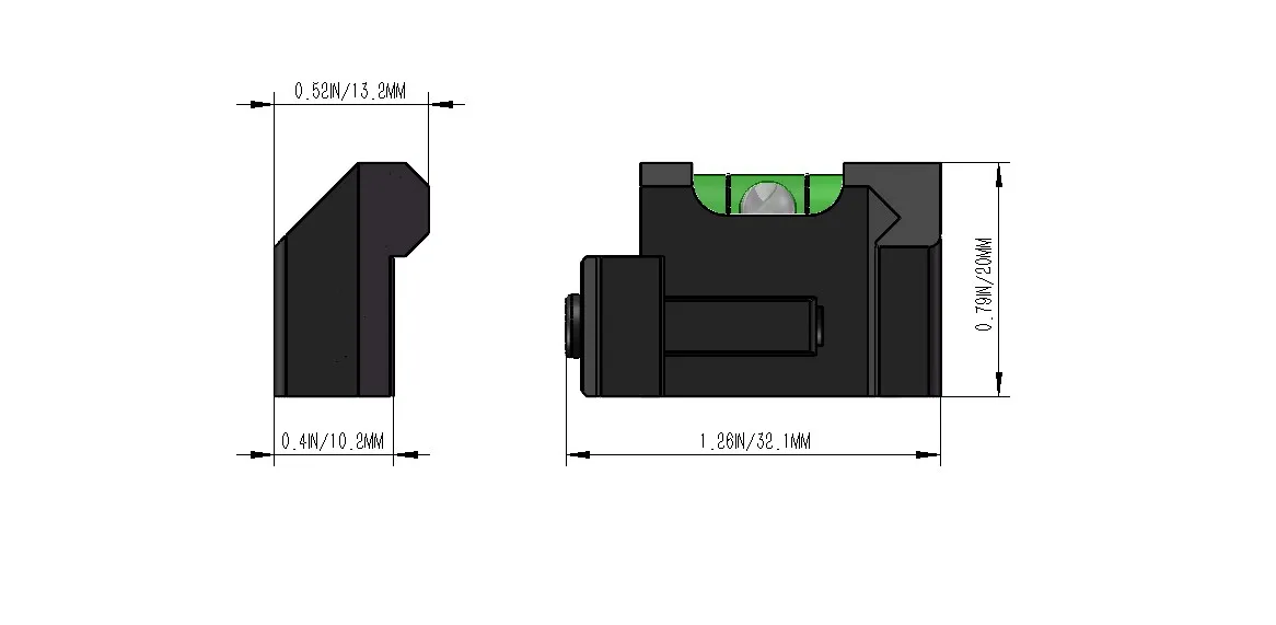 High Profile 20mm Anti-Cant Level Bubble Aluminum Optic Sight Mount Waterproof Scope Mount for Tactical Hunting