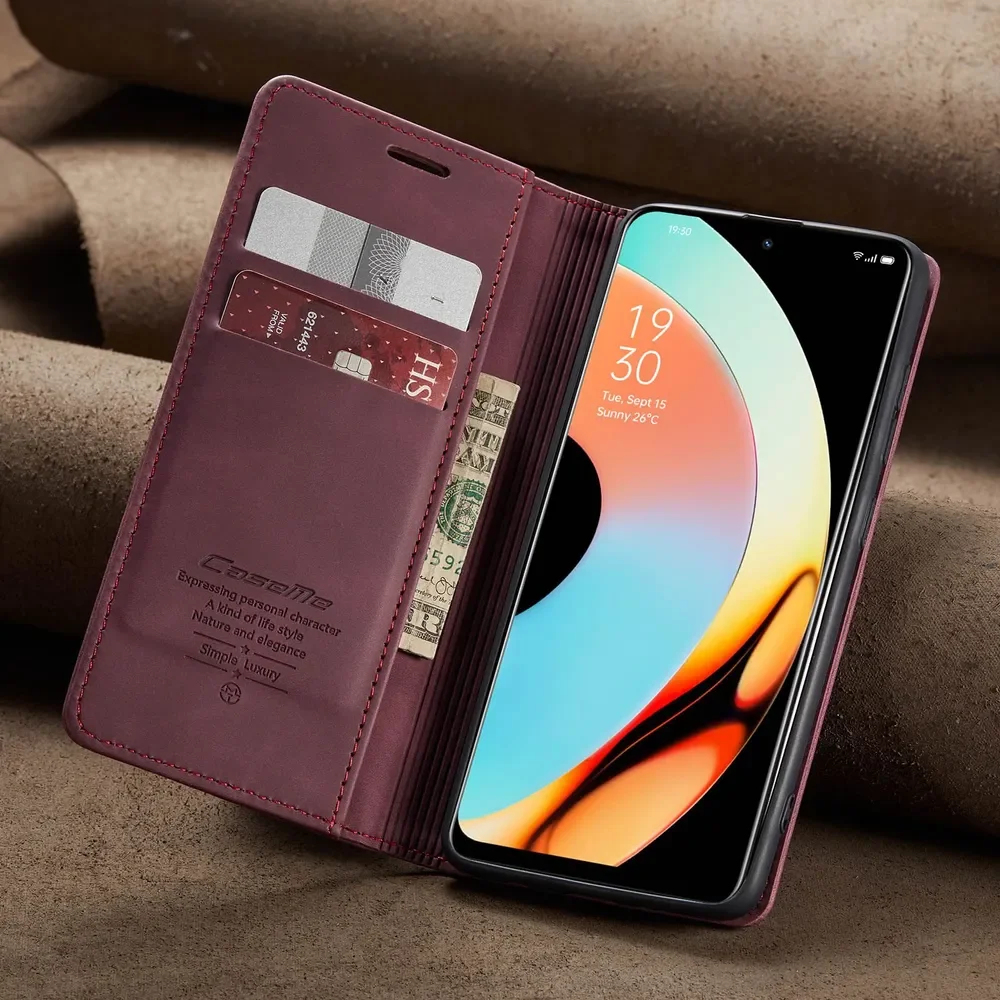 

Чехол для OPPO Realme10 Pro Plus, кожаный кошелек, флип-чехол, складной защитный чехол для экрана