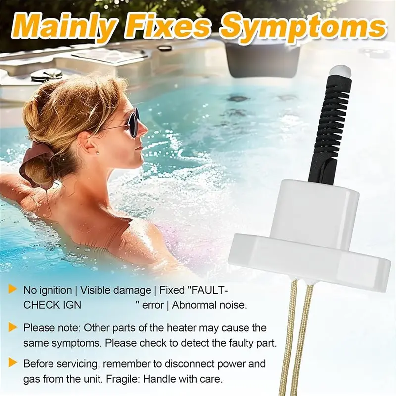 A23E-R0457502 Hot Surface Ignitor For Zodiac Jandy Jxi Pool & Spa Heater Models 200, 260, 400 Replaces 47-100-1100