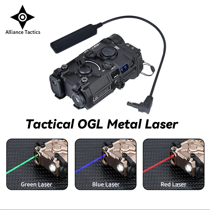 WADSN Tactical OGL Red Green Blue IR Laser Strobe Flashlight Fit 20mm Picatinny Rail Airsoft Hunting Lamp Weapons Equipment With