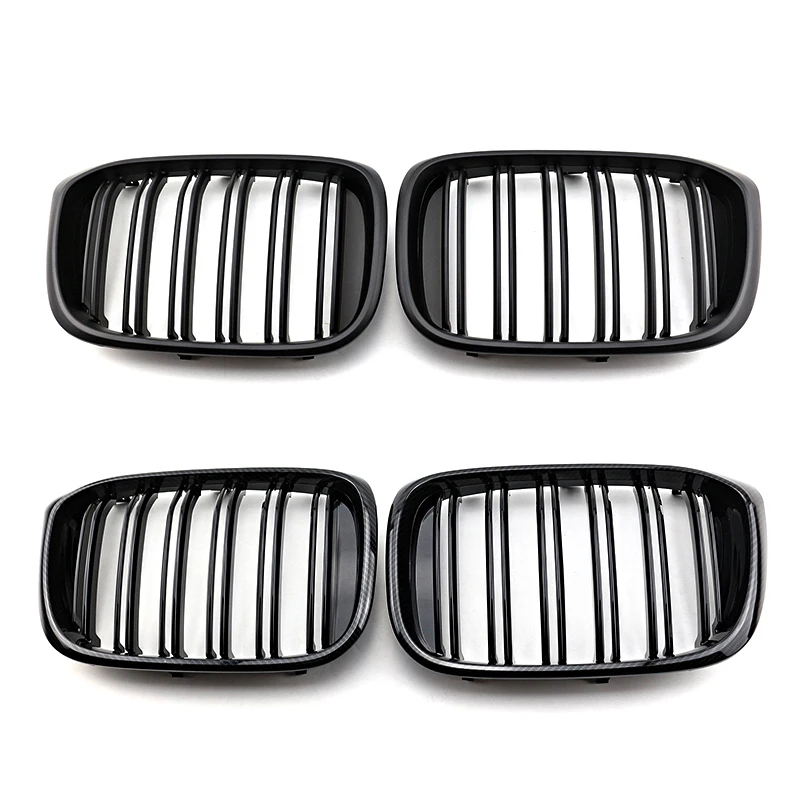

ROLFES Front Bumper Kidney Grille Grill Hood Mesh 1/2 Slat Line For BMW X3 G01 G08 X4 G02 2019-IN Front Grille Racing Grills