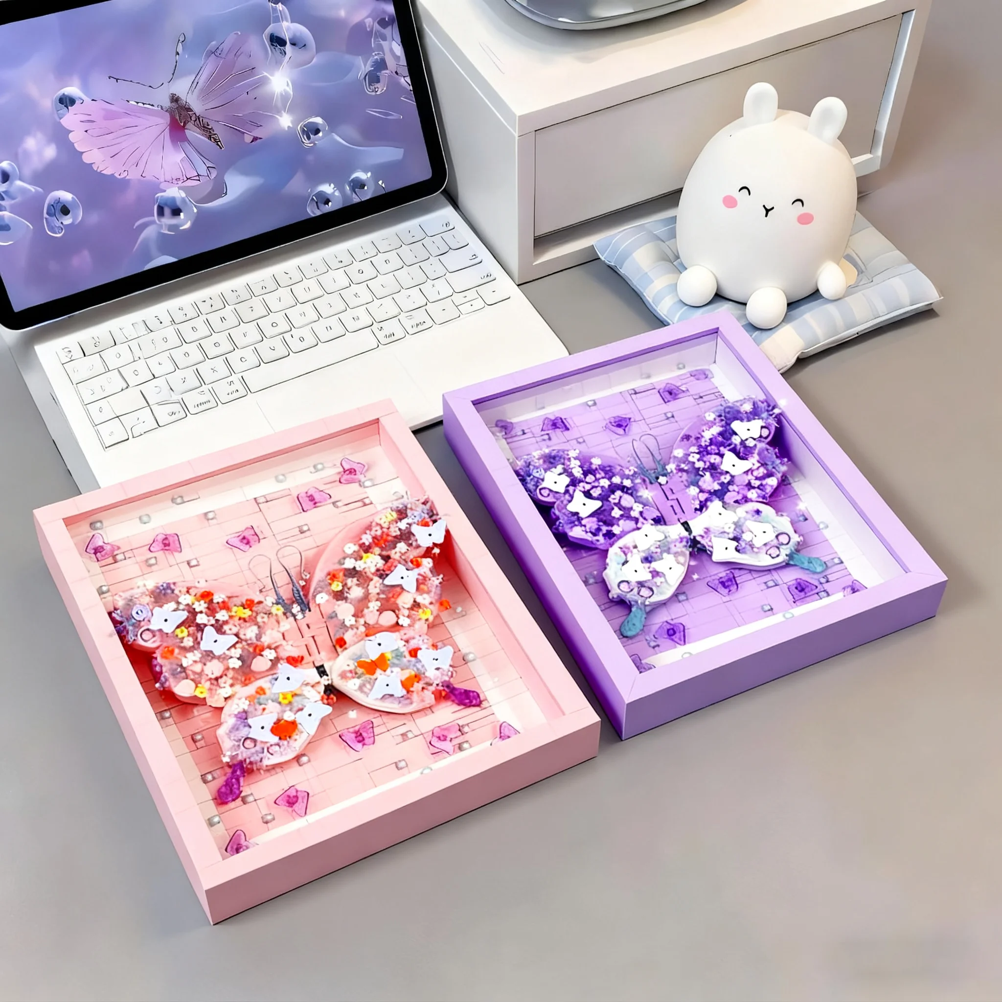 

Модель бабочки мечты в сборе, строительные блоки, сделай сам, фэнтезийная фоторамка, украшения, украшения для дома, детские игрушки, подарки для девочек