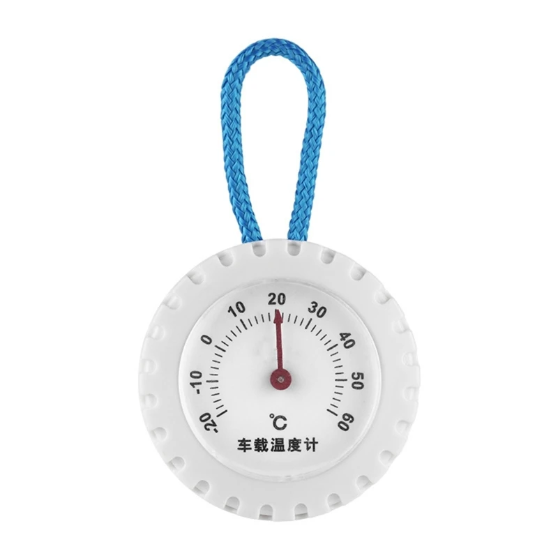 Car Temperature Gauge with Blue Dial Stylish & Functional Dashboard Thermometer Multifunctional Temperature Meter G6KA