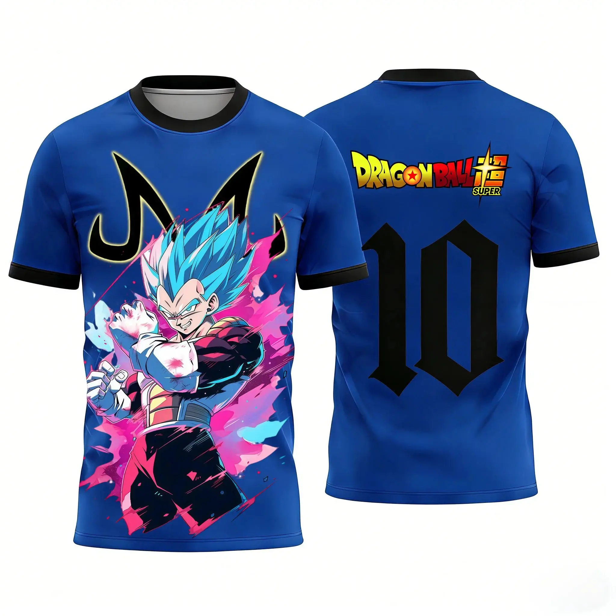 

2026 Summer Dragon Ball Retro Fitness T-shirt Men's Oversized 3D Printed Short-sleeved Family Unisex Children's Sports Shirt