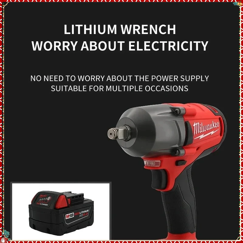 ميلووكي 1300Nm مفتاح كهربائي بدون فرش عزم دوران كبير أداة السلطة اللاسلكي تأثير وجع سيارة شاحنة إصلاح لبطارية ميلووكي #4
