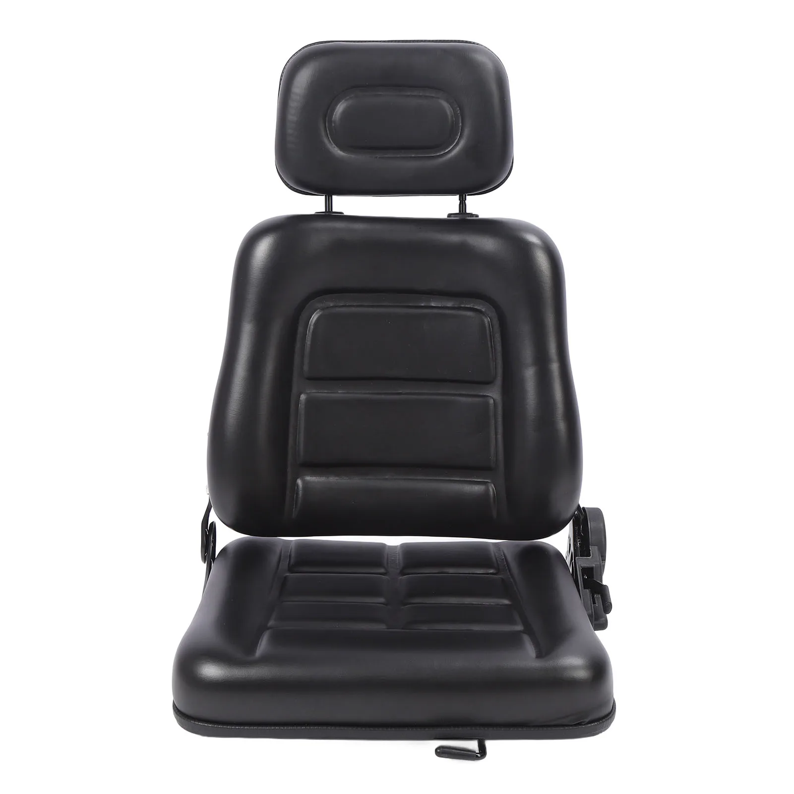 Tractor Seat Forklift Seat PVC Leather Comfortable  Anti Scratch Black with Adjustment  and Slide Rail for Mower