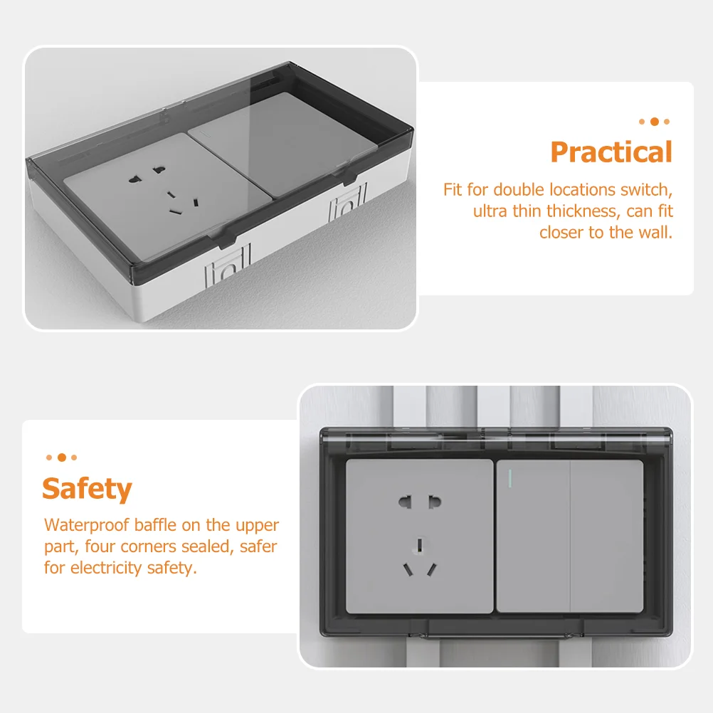 Switch Waterproof Cover Electric Plug Wall Box Lid LED Outlet Socket Receptacle Protector Light Guard Electrical