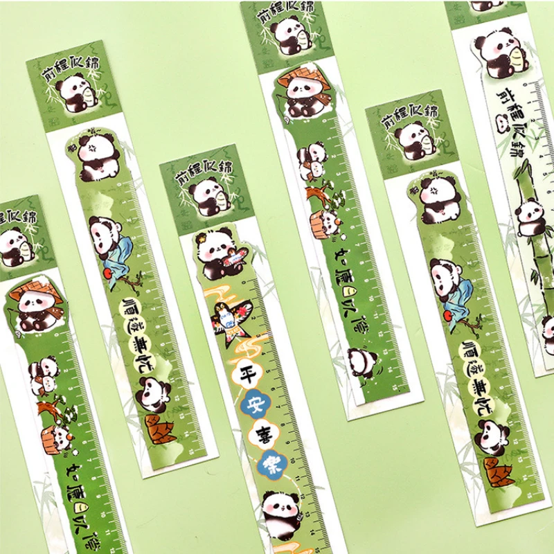 لطيف الباندا المغناطيسي المرجعية حاكم طالب الإبداعية مرنة حاكم 15 سنتيمتر الكرتون الأرنب الدب كابيبارا المغناطيسي مسطرة مستقيمة