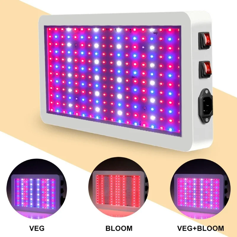 Newest 216/312 Leds Full Spectrum LED Growing Light IP65 Plant Bulbs Hydroponic Lamp Greenhouse Lamps Flower Growth Lighting Box