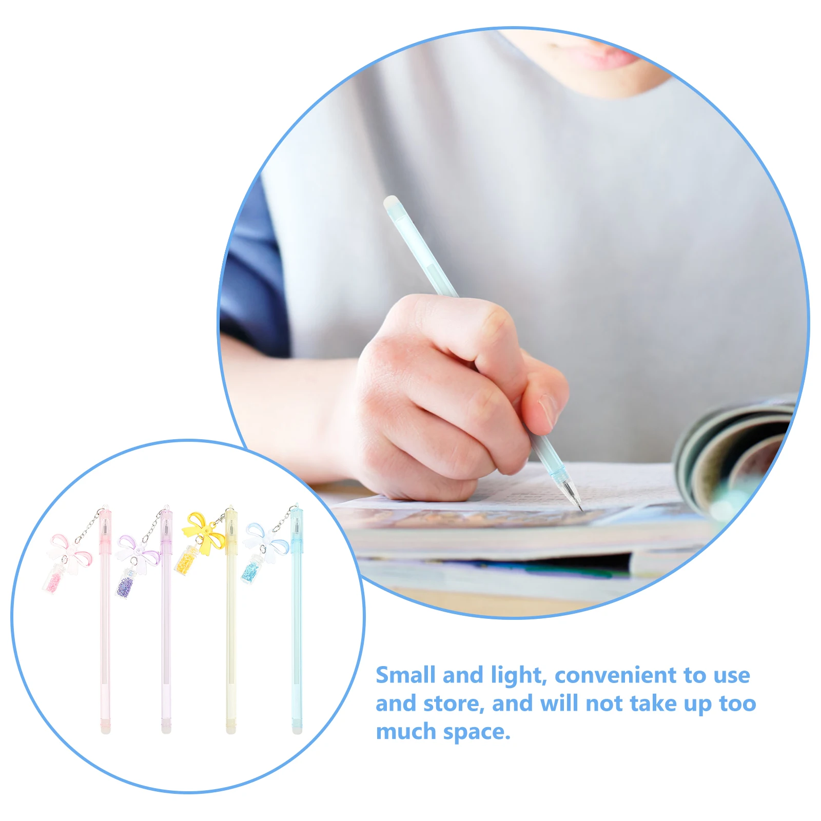 

8pcs Butterfly Rafting Bottle Shaped Cute Gel Pens For Kids Writing Tool Portable Stationery Gift Multipurpose School