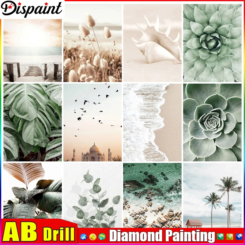 DIAPAI AB Diamond Painting Full Square/Round Drill 5D DIY 