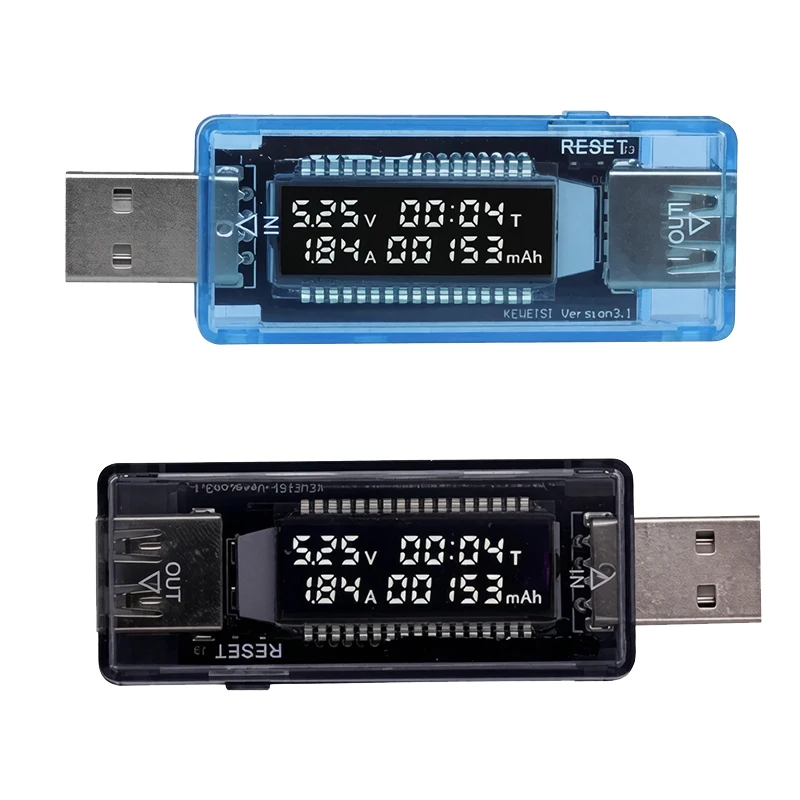 USB Voltage Current Tester DC 3‑30V 0‑5A Digital Power Capacity Meter mAh Time Detector USB Port Charging Parameter Monitor