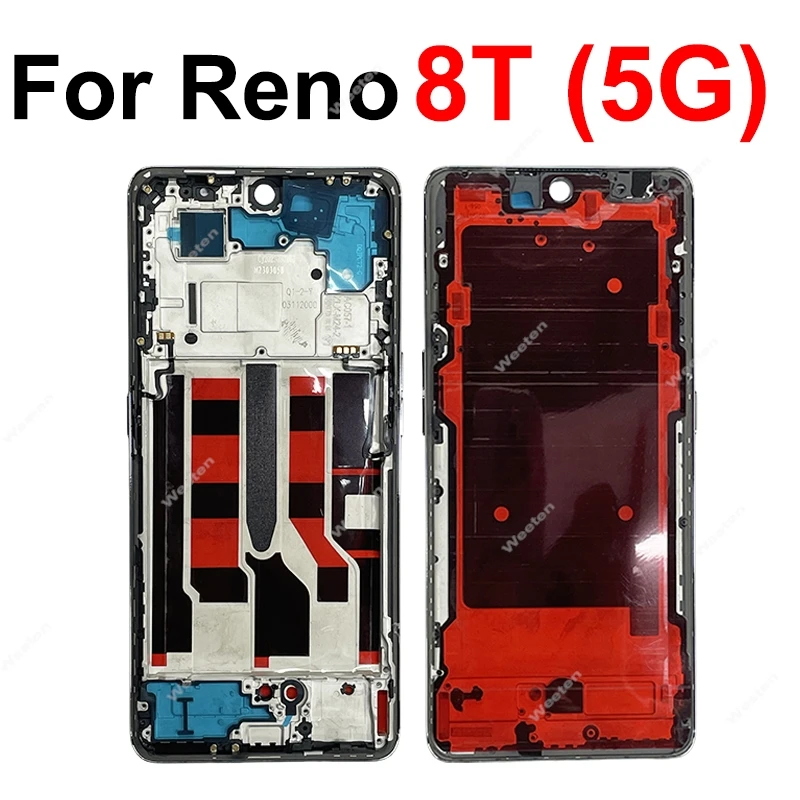 For OPPO Reno 8T 5G Middle Frame Housing LCD Front Housing Middle Frame Holder Cover Parts