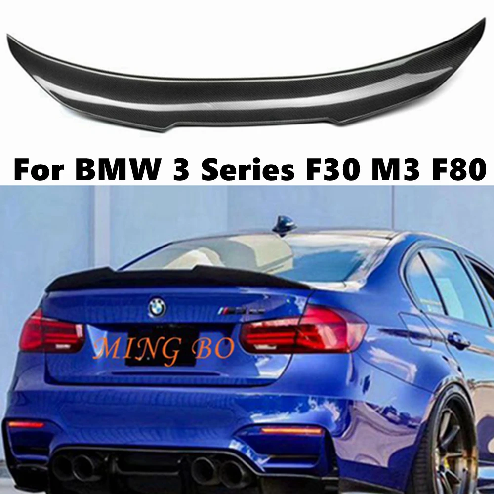 

For BMW 3 Series F30 F35&M3 F80 Sedan PSM Style Carbon fiber Rear Spoiler Trunk wing 2011-2019 FRP Forged carbon