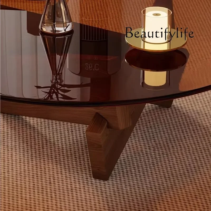 T الحد الأدنى طاولات القهوة لغرفة المعيشة تصميم ديكور طاولات القهوة الزجاجية الاكريليك أثاث Mesas De Centro Para Sala #3