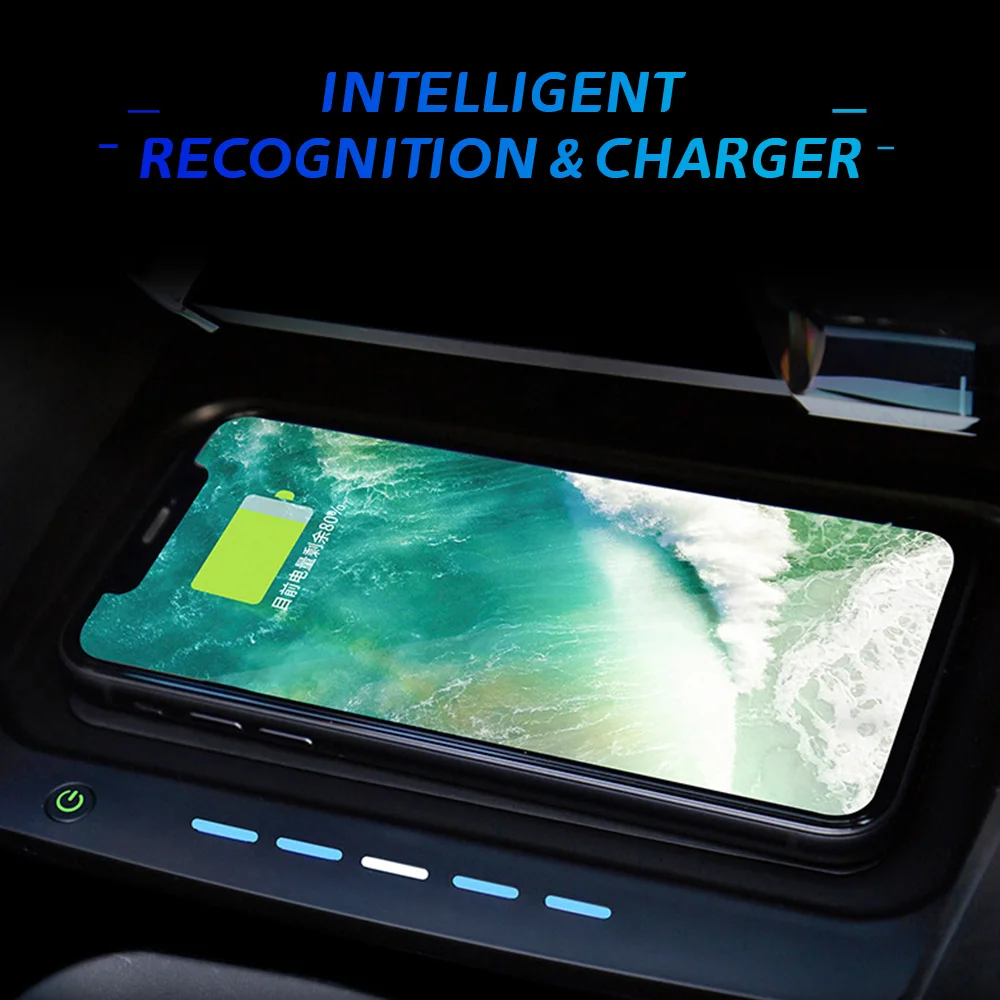 15W Car Wireless Charger Mobile Phone Fast Charging Holder Plate Accessories for Honda CIVIC 10th 10gen 2016-2021
