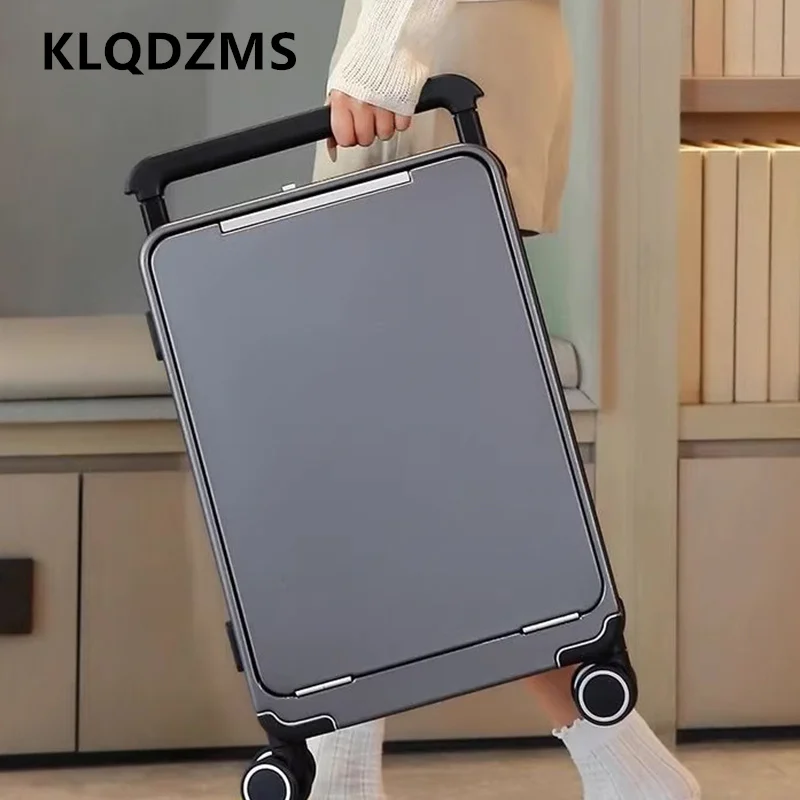 KLQDZMS PC حقيبة عالية الجودة 20 بوصة النساء الصعود صندوق رجال الأعمال حقيبة تروللي بعجلات 24 "26" حقيبة سفر بعجلات الأمتعة #1