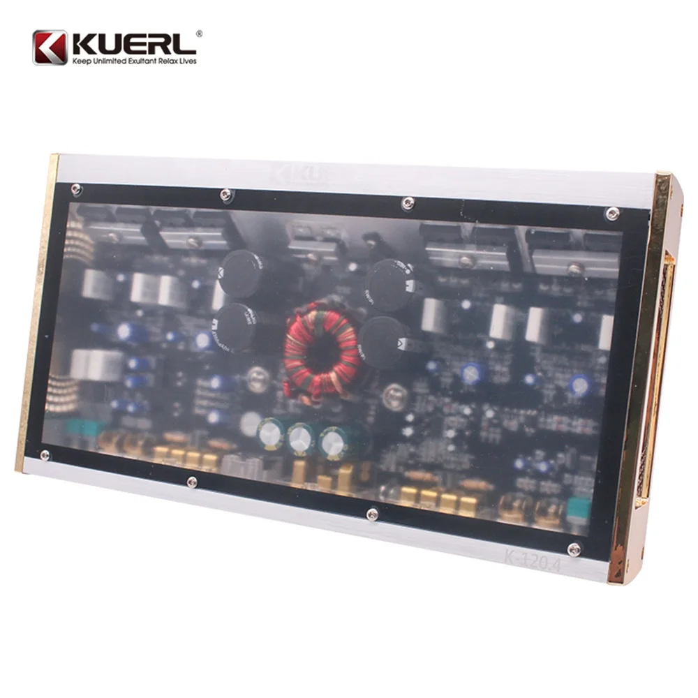 RMS power 150W*4@2Ω/120W*4@4Ω Car Audio Amplifier Class AB 4-Ch for universal Car audio Power Amplifier Slim aluminum alloy body