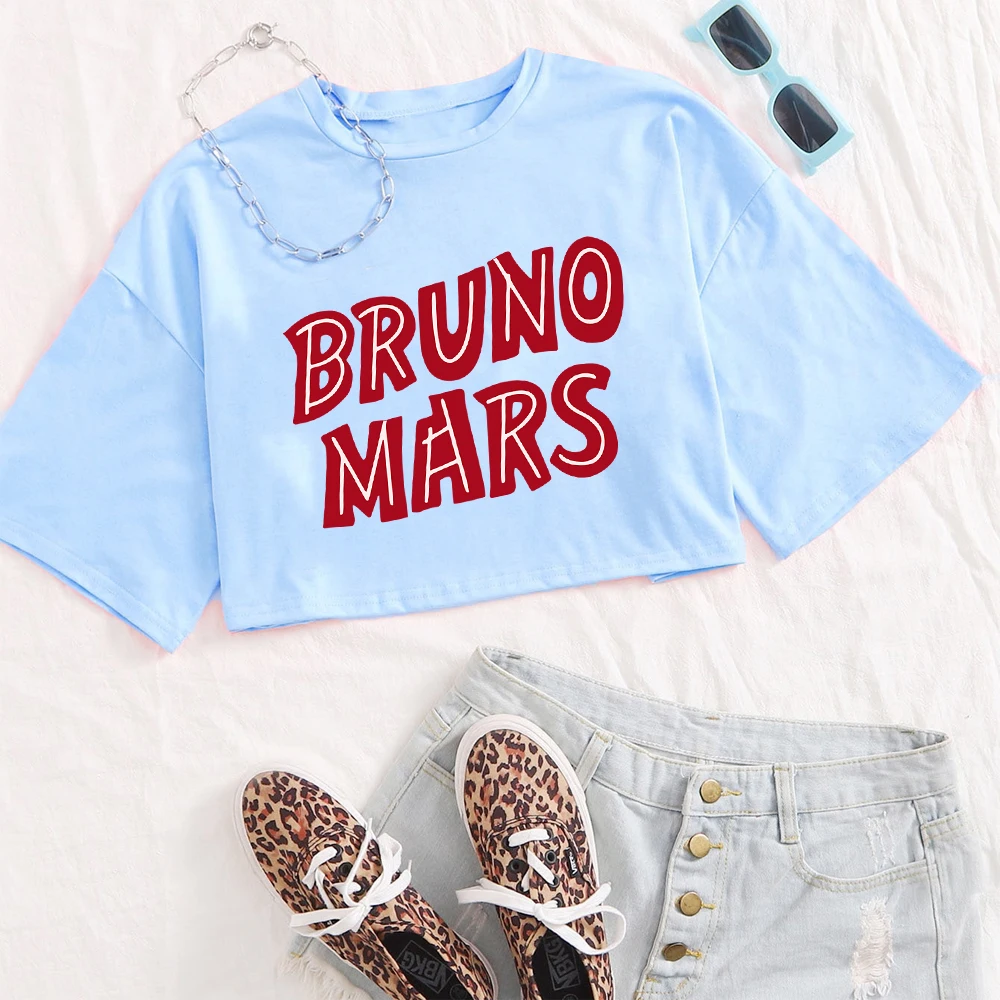 BRUNO MARS 24k Magic World Tour 2024 T Shirt Doo-Wops & Hooligans T-Shirt Crop Tops